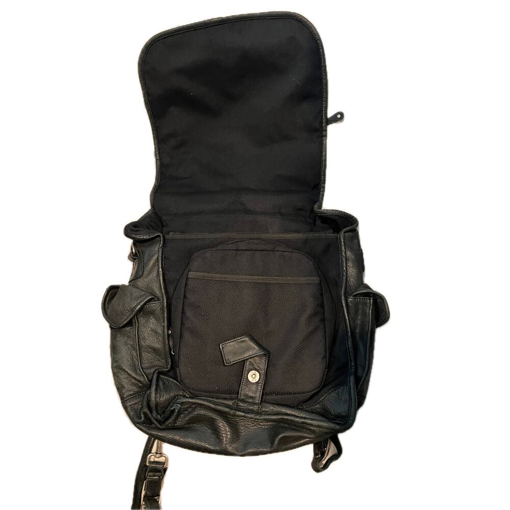 Vintage Canyon Outback black leather backpack - Picture 4 of 6